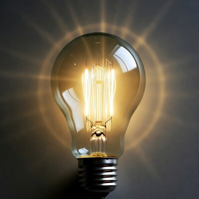Glowing Edison Light Bulb