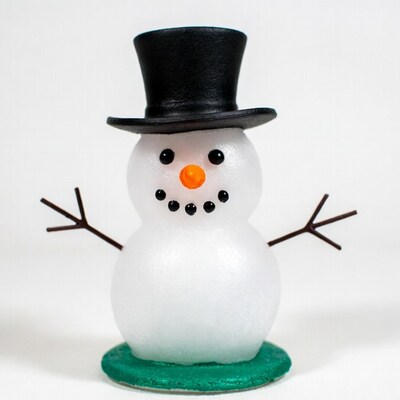 Snowman with black top hat