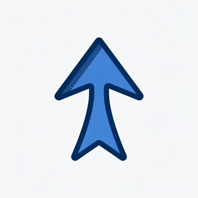 Blue upward arrow icon