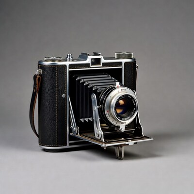 Vintage Leica folding bellows camera