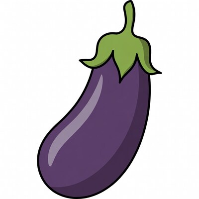 Purple eggplant illustration