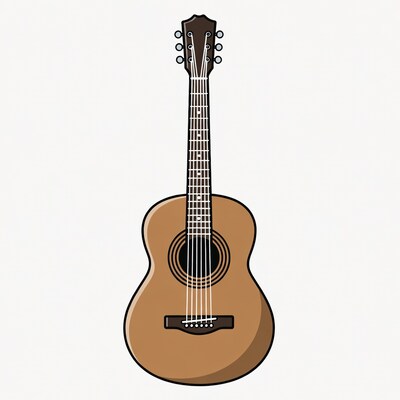 Acoustic Guitar Illustration