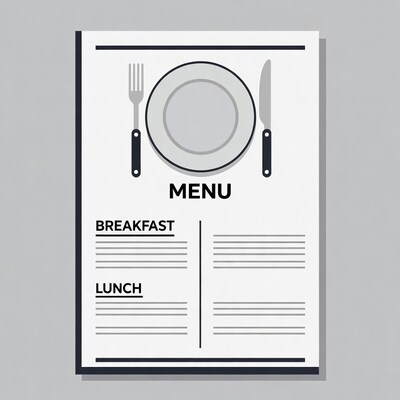 Blank Restaurant Menu Template