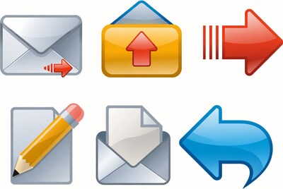 Email and Arrow Icons Set