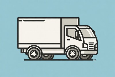 White delivery truck illustration
