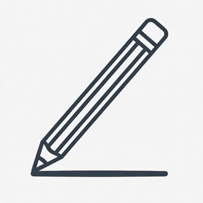 Pencil writing line illustration