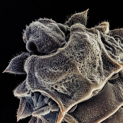 Mite close-up SEM image