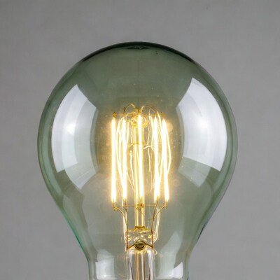 Glowing Green Glass Edison Bulb