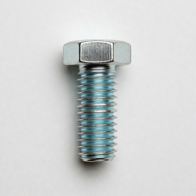 Hex Bolt on White Background