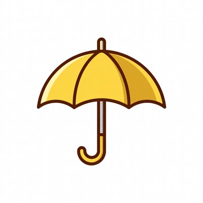 Yellow Umbrella Clipart