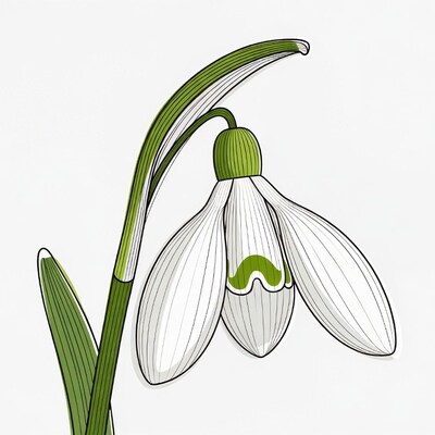 Snowdrop Flower Illustration