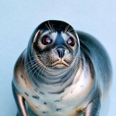 Cute baby harp seal
