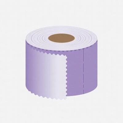 Purple toilet paper roll illustration