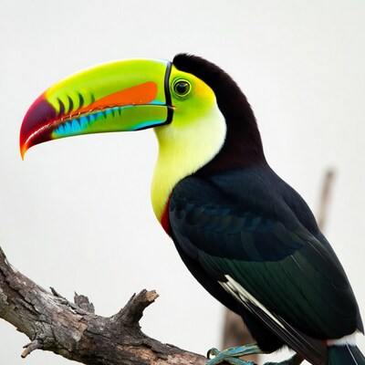 Colorful Toucan Perched on Branch