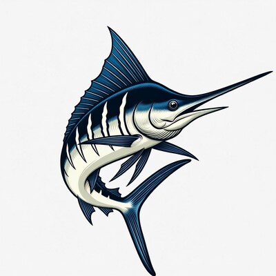 Blue Marlin Illustration