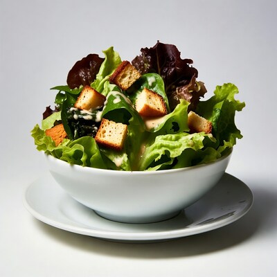 Caesar Salad in White Bowl