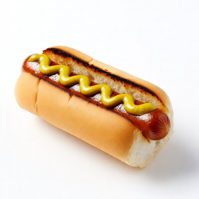Hot dog with mustard