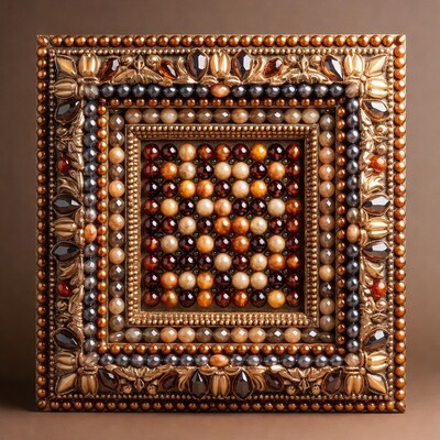 Ornate Beaded Picture Frame