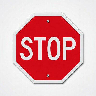 Red Stop Sign Isolated