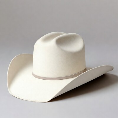 White cowboy hat isolated