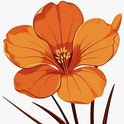 Orange Flower Illustration