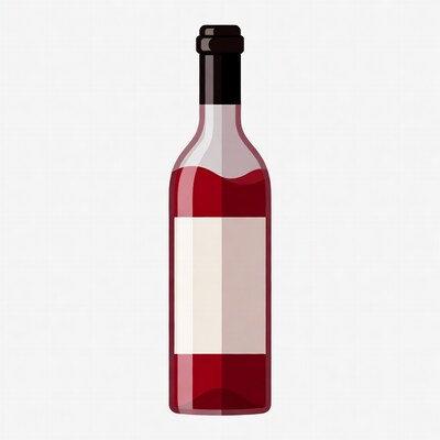 Red Wine Bottle Illustration