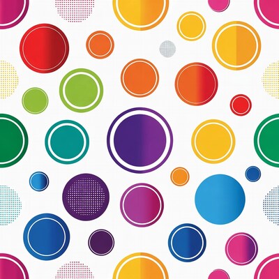 Colorful Circles Pattern on White