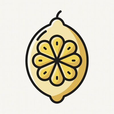 Sliced Lemon Illustration