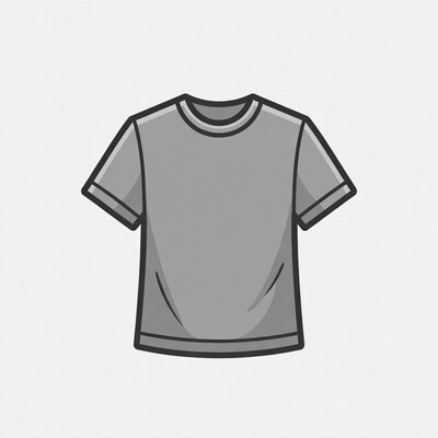 Gray T-shirt illustration