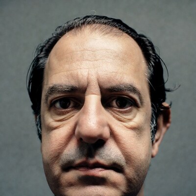 Close-up portrait of Middle Eastern man