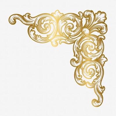 Golden Ornate Corner Design