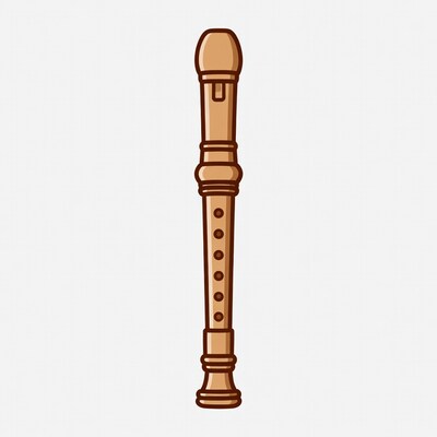 Cartoon Recorder Musical Instrument