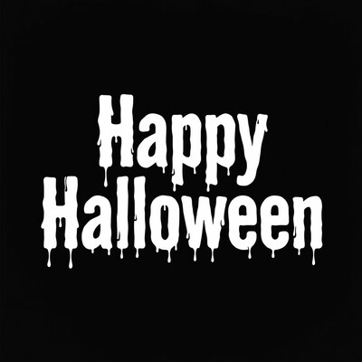 Dripping Happy Halloween Text