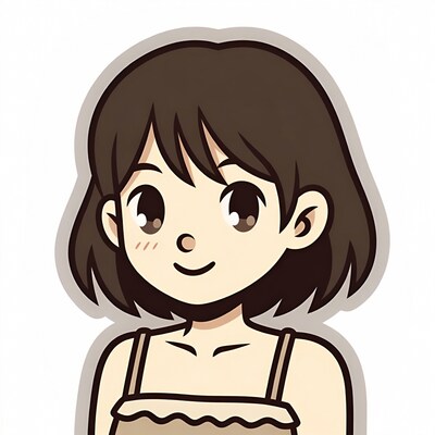 Cute anime girl smiling illustration