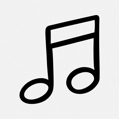 Black Quaver Note Icon
