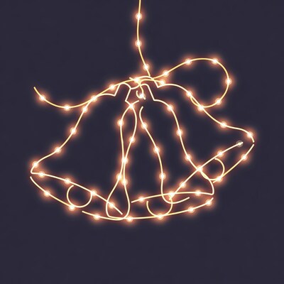 Glowing Christmas Bells with Lights