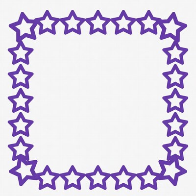 Purple star border frame