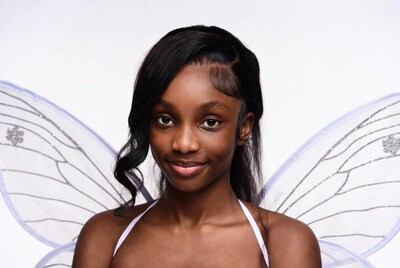 Black girl with fairy wings