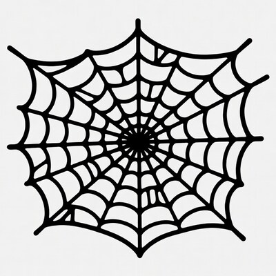 Black spider web illustration