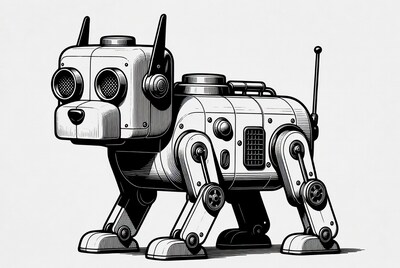 Robot Dog Illustration