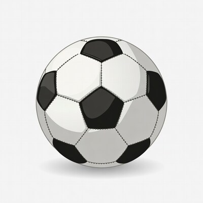 Black and white soccer ball illustration