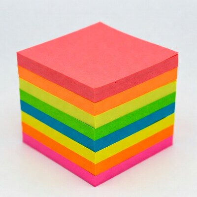 Colorful sticky notes stack