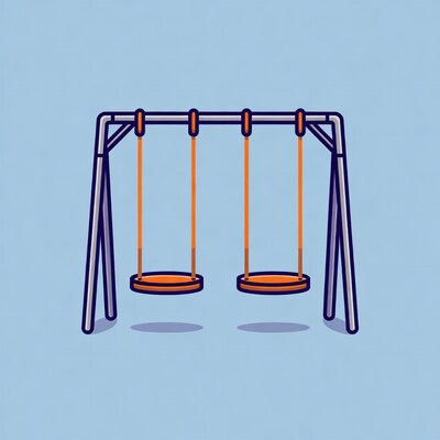 Double Swing Set Illustration