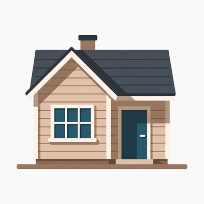 Cartoon House with Chimney