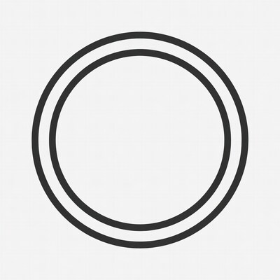 Double Circle Outline Vector