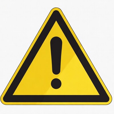 Yellow exclamation mark warning sign