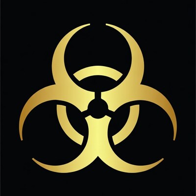 Golden Biohazard Symbol