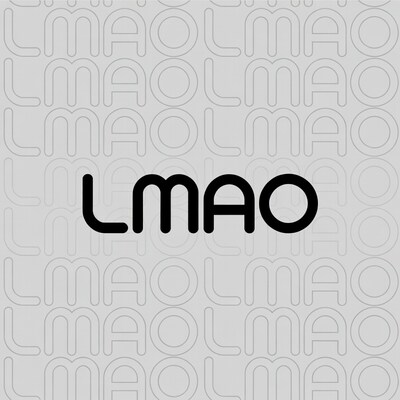 LMAO text overlay on gray background