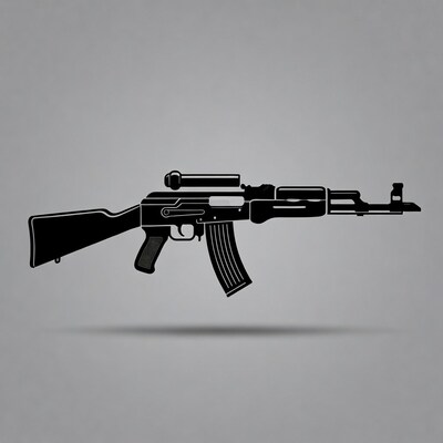 AK-47 with Scope Silhouette