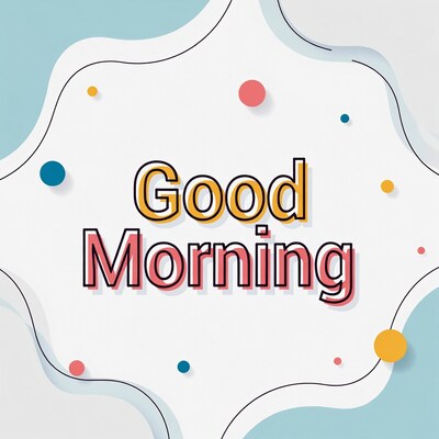 Good Morning text illustration